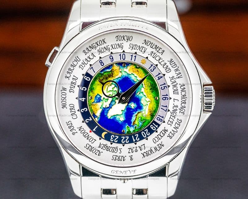 Patek Philippe World Time 5131P Enamel Dial PLATINUM / Bracelet