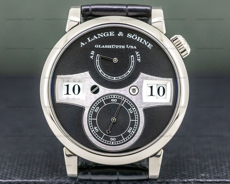 A. Lange and Sohne Zeitwerk 140.029 18K White Gold FULL SET