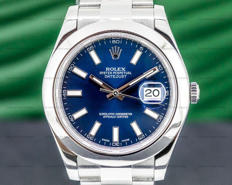 Rolex Datejust II Oyster Bracelet SS Blue Dial 41MM 