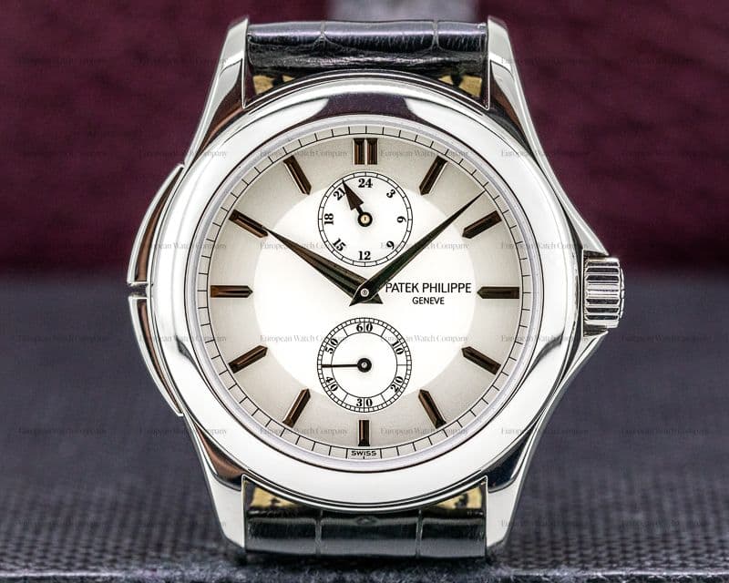 Patek Philippe Travel Time Manual Silver Dial Platinum 