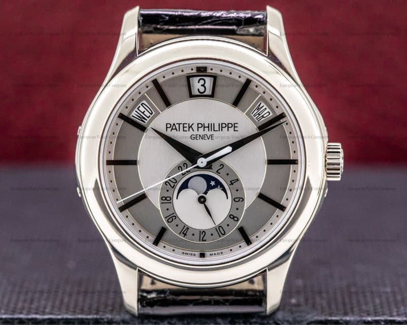 Patek Philippe Annual Calendar 5205G Silver Dial 18K White Gold 

