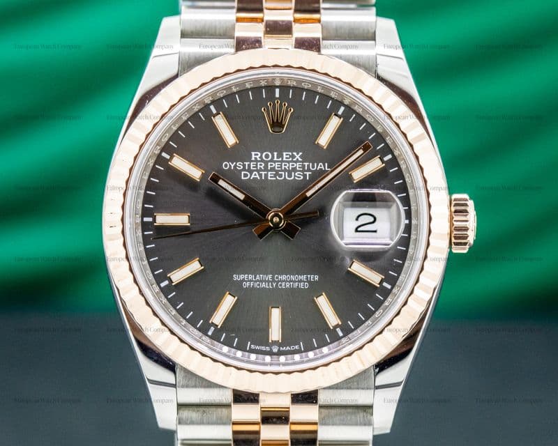 Rolex Datejust SS / Everrose Gold Rhodium Dial