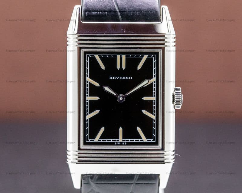 Jaeger LeCoultre Grande Reverso "Tribute to 1931" Ultra Thin SS Black Dial