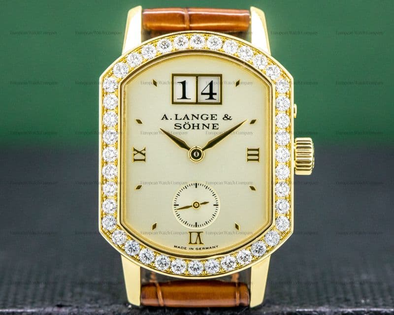 A. Lange and Sohne Ladies Arkade 18K Yellow Gold Diamond Bezel 