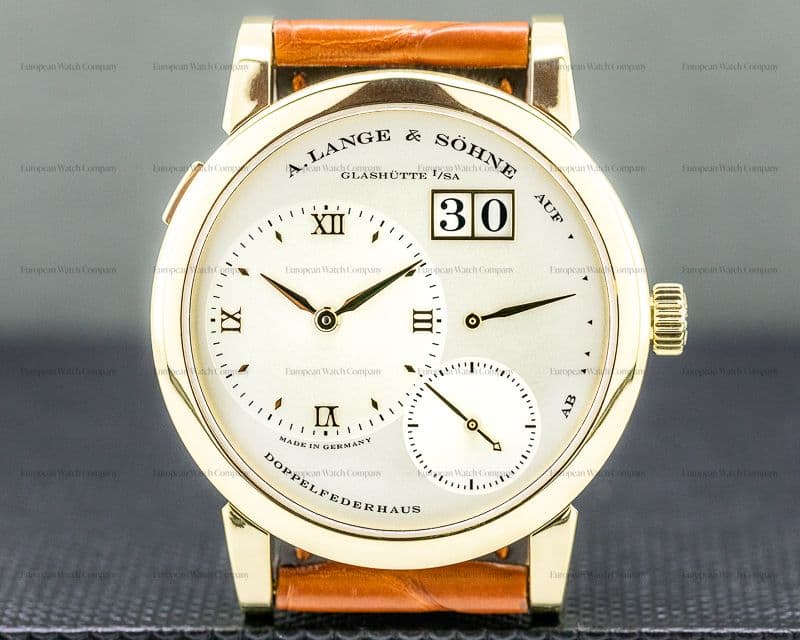 A. Lange and Sohne Lange 1 Yellow Gold Champagne Dial 