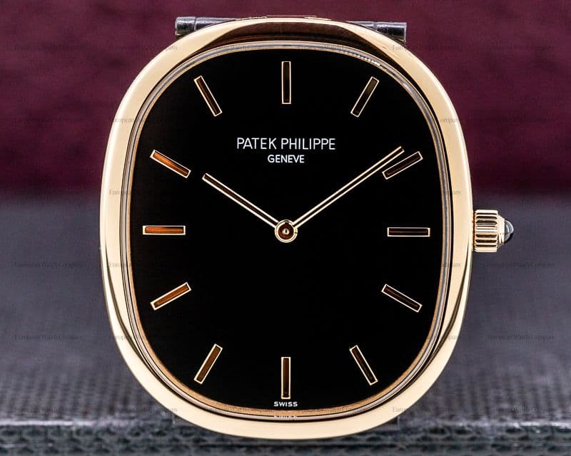Patek Philippe Golden Ellipse 5738R Rose Gold Black Dial 