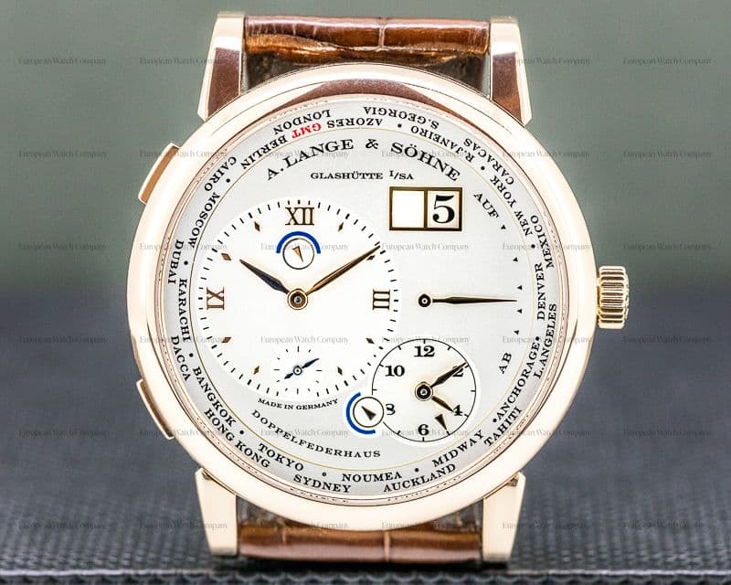 A. Lange and Sohne Lange 1 116.032 Time Zone 18K Rose Gold 
