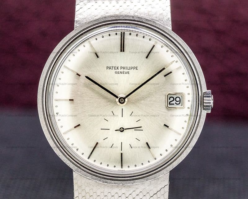 Patek Philippe Vintage Calatrava Automatic 18K White Gold / Silver Dial