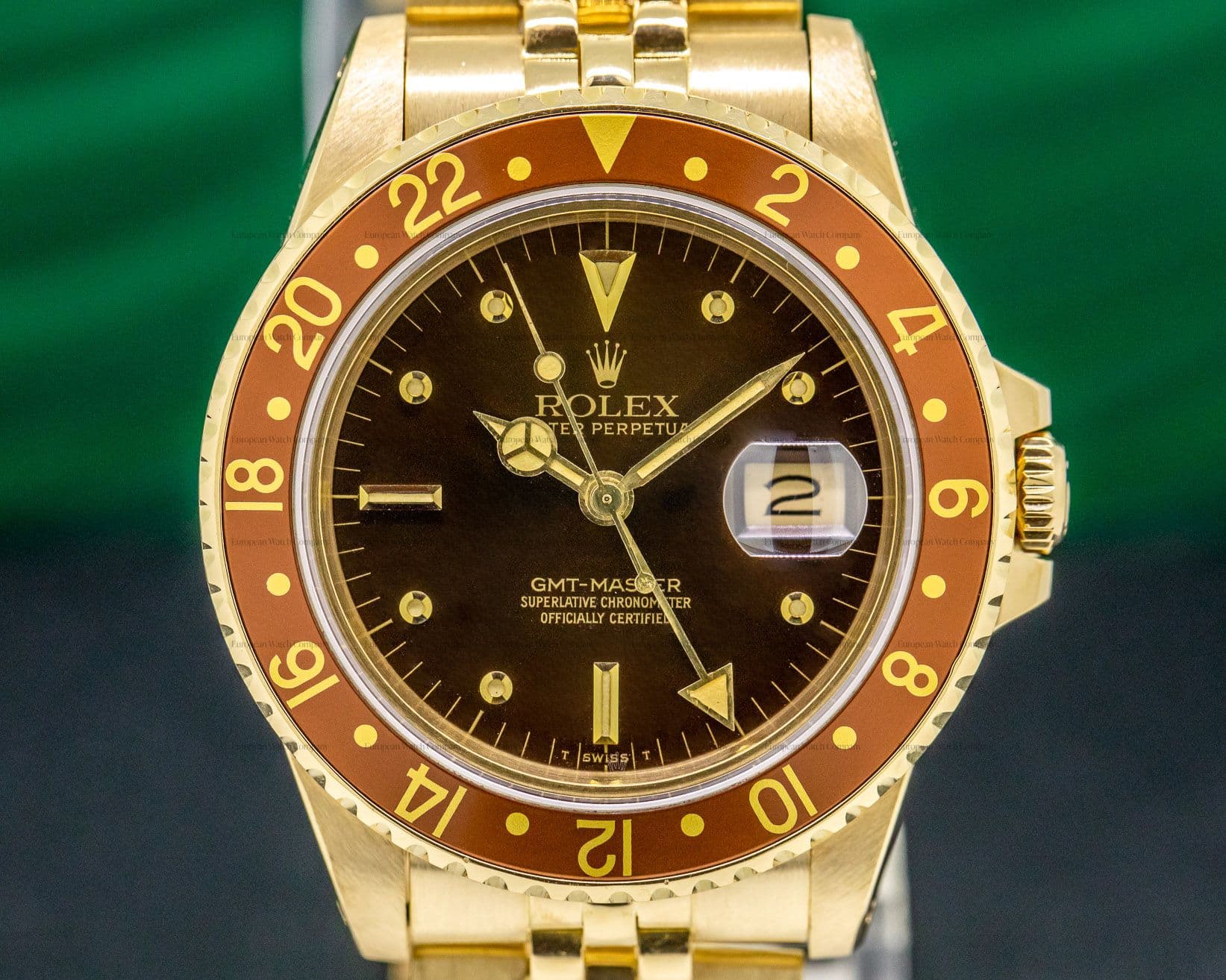 Rolex GMT Master Nipple Dial 18k Yellow Gold Jubilee NICE