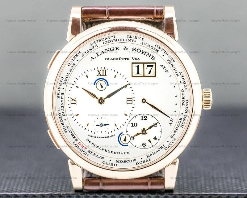A. Lange and Sohne Lange 1 116.032 Time Zone 18K Rose Gold 