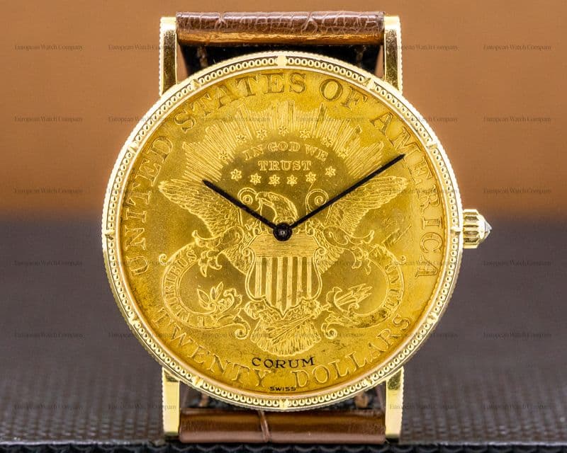 Corum United States $20 Coin YG Manual Winding 18k Tang Buckle FULL SET
