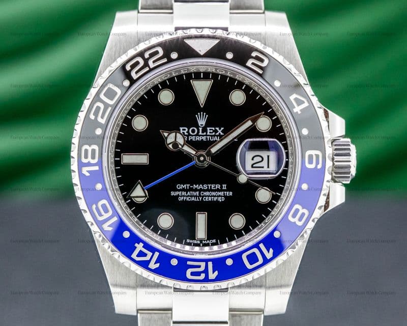 Rolex GMT Master II Ceramic Black & Blue "Batman" SS 