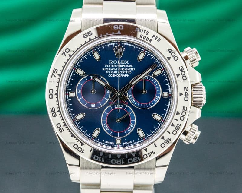 Rolex Daytona 116509 Blue Dial 18K White Gold