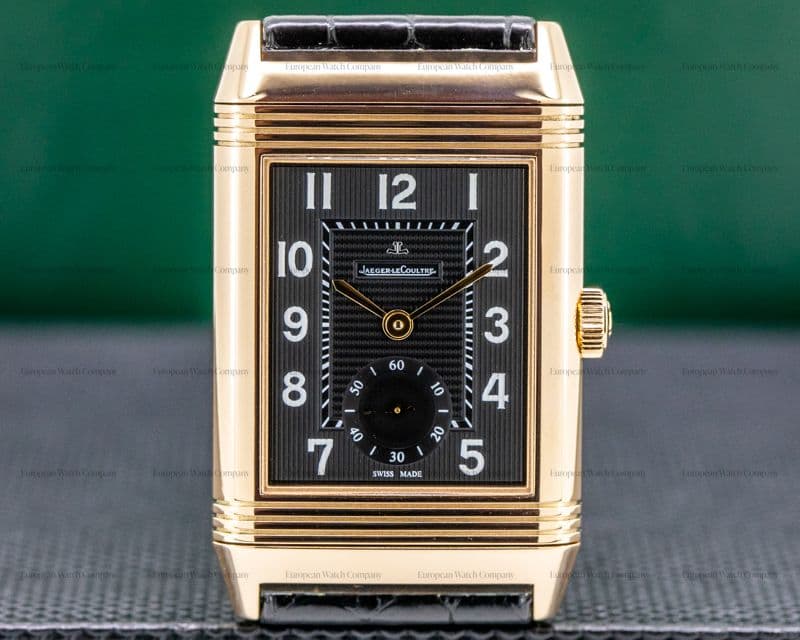 Jaeger LeCoultre Grande Reverso 976 18K Rose Gold Black Dial 