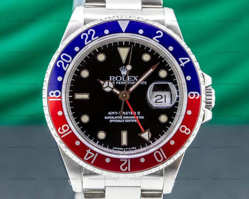 Rolex GMT Master II SS Red / Blue Pepsi Bezel 