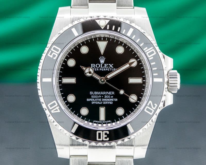 Rolex Submariner 114060 No Date Ceramic Bezel SS