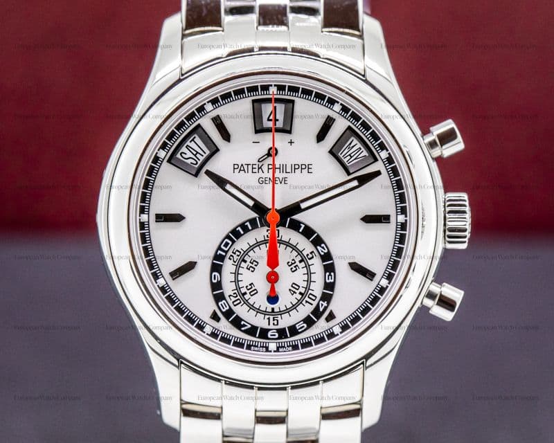 Patek Philippe Annual Calendar 5960 Chronograph SS Silver Dial FULL SET 