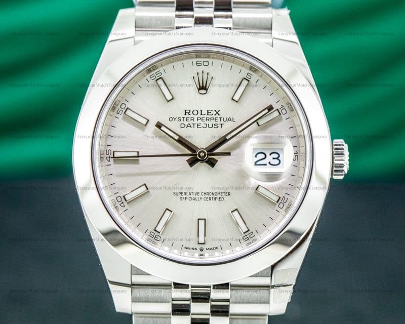 Rolex Datejust 41 Silver Stick Dial SS Jubilee UNWORN