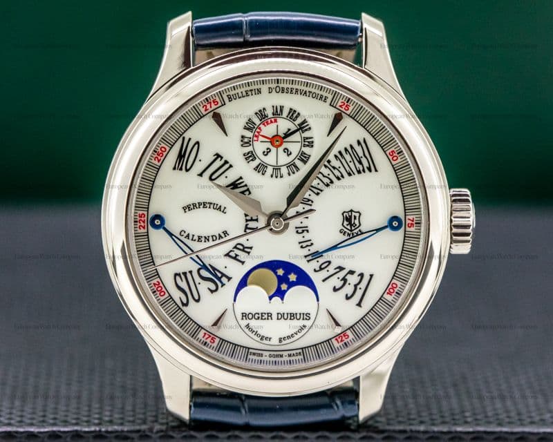 Roger Dubuis Hommage 18K White Gold Perpetual Calendar Bi Retrograde LIMITED