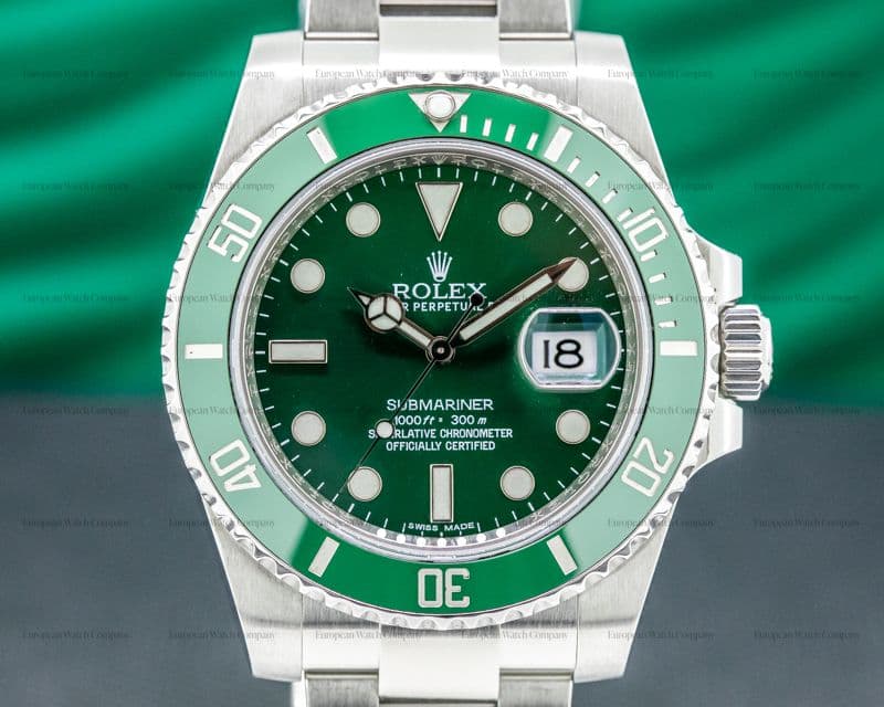 Rolex Submariner Green Ceramic Bezel Green Dial SS