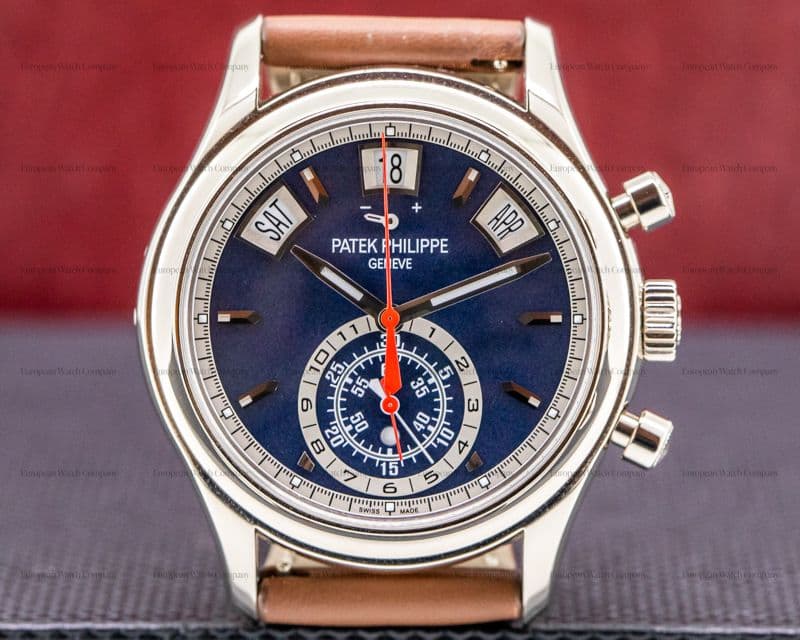 Patek Philippe Annual Calendar Chronograph White Gold Blue Dial 2020 UNWORN

