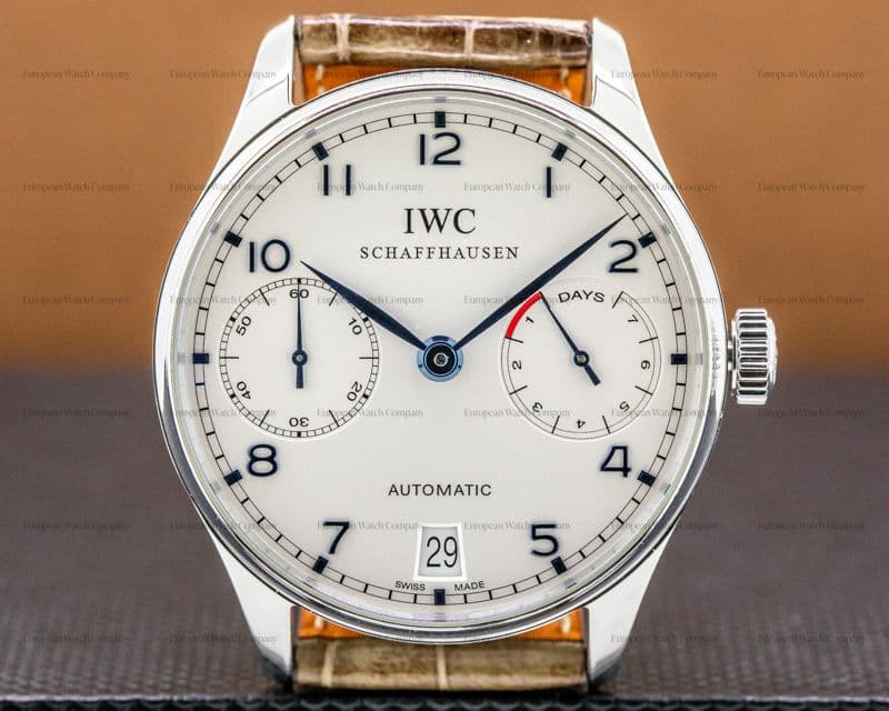 IWC Portuguese 7 Day SS / Blue Numerals 