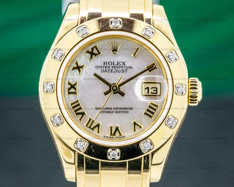 Rolex Ladies Datejust 
Pearlmaster Masterpiece Champagne 18K YG