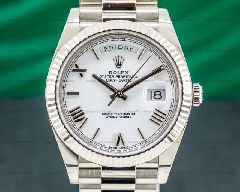 Rolex Day Date President 228239 18K White Gold White Dial 40MM