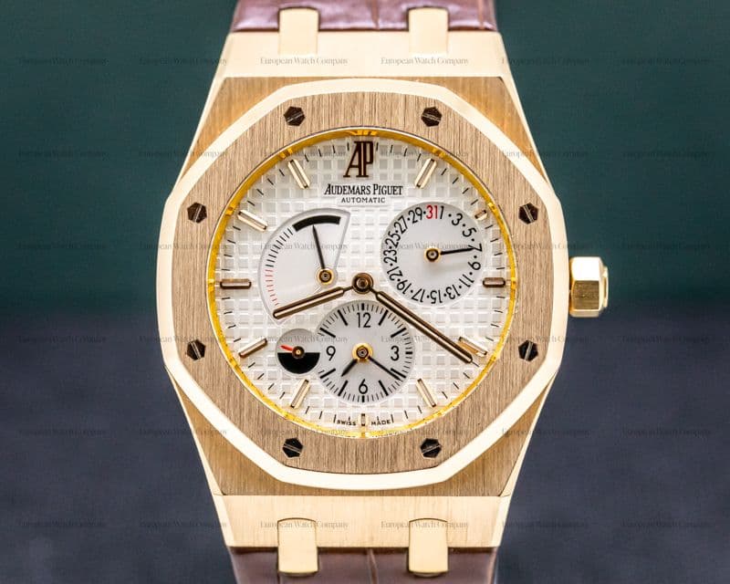Audemars Piguet Royal Oak Dual Time 18K Rose Gold / Silver Dial 
