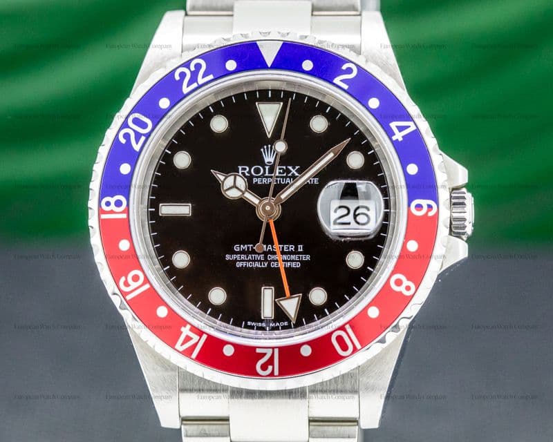 Rolex GMT Master II SS Red / Blue Pepsi Bezel FULL SET SHARP
