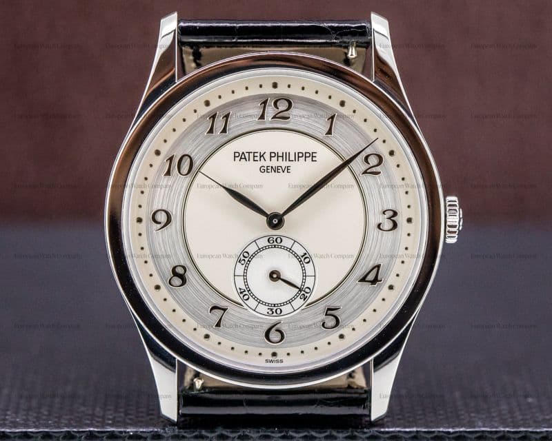 Patek Philippe Calatrava Platinum 5196P Silver Dial Arabic Numerals 