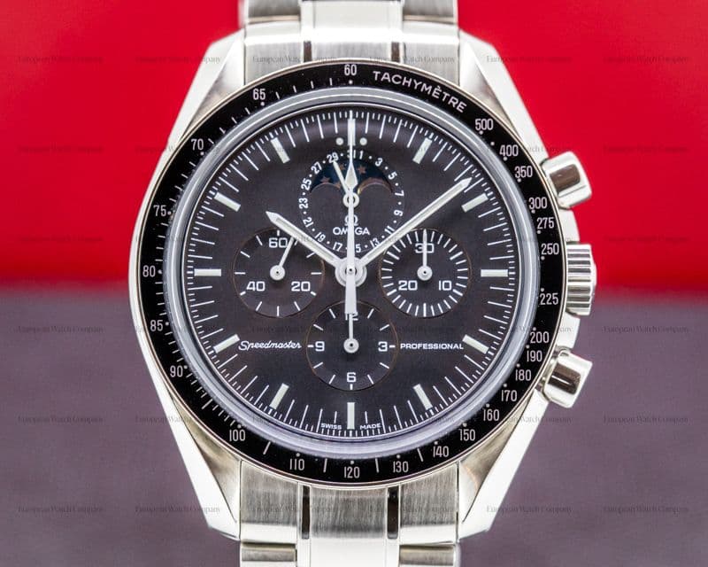 Omega Speedmaster Moon Phase Manual Wind SS 