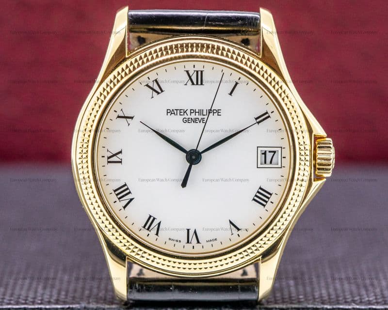 Patek Philippe Calatrava 18K Yellow Gold Hobnail Bezel 37MM