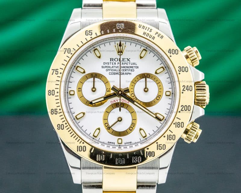 Rolex Daytona White Dial 18K Yellow Gold / SS 