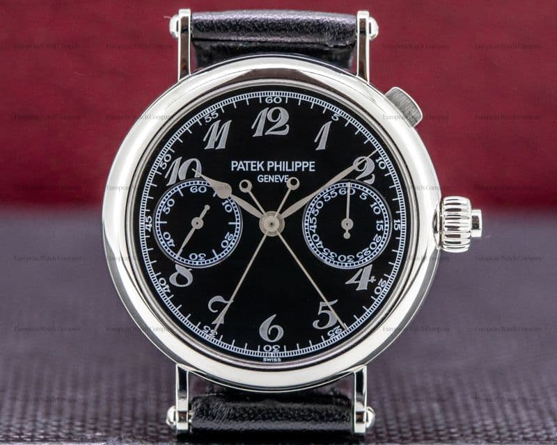 Patek Philippe Split-Seconds 5959P Chronograph Platinum Black Dial RARE