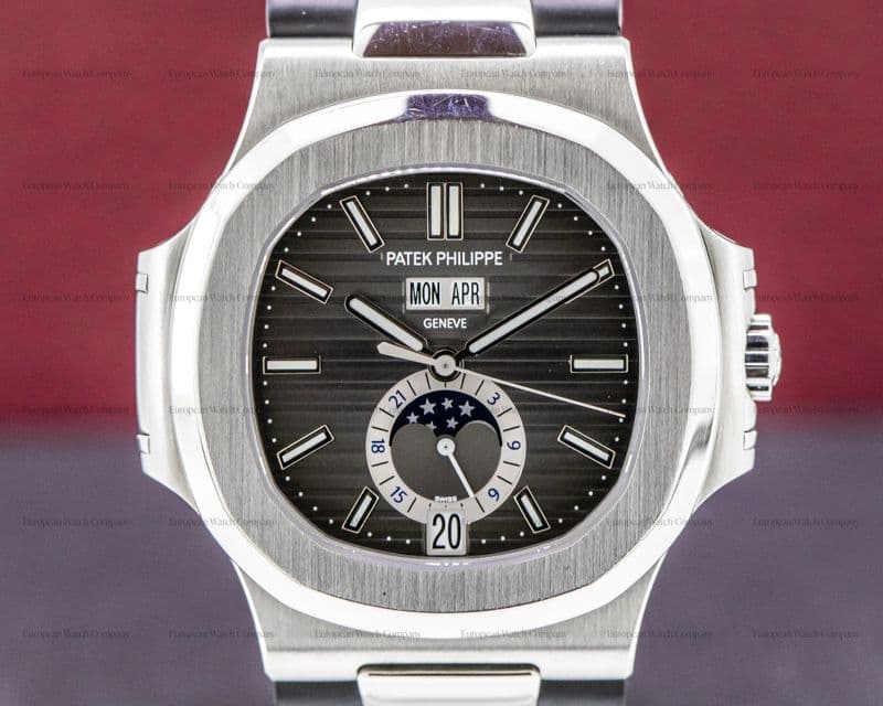 Patek Philippe Nautilus Annual Calendar 5726 Moon SS Grey Dial 