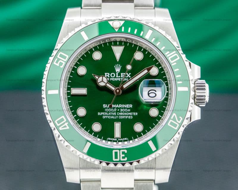 Rolex Submariner "Hulk" Green Ceramic Bezel Green Dial SS UNWORN