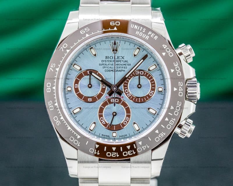 Rolex Daytona 116506 Platinum Glacier Blue / Brown Ceramic UNWORN 2020