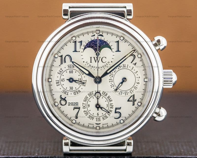 IWC Da Vinci Perpetual Calendar Chronograph SS White Dial SERVICED