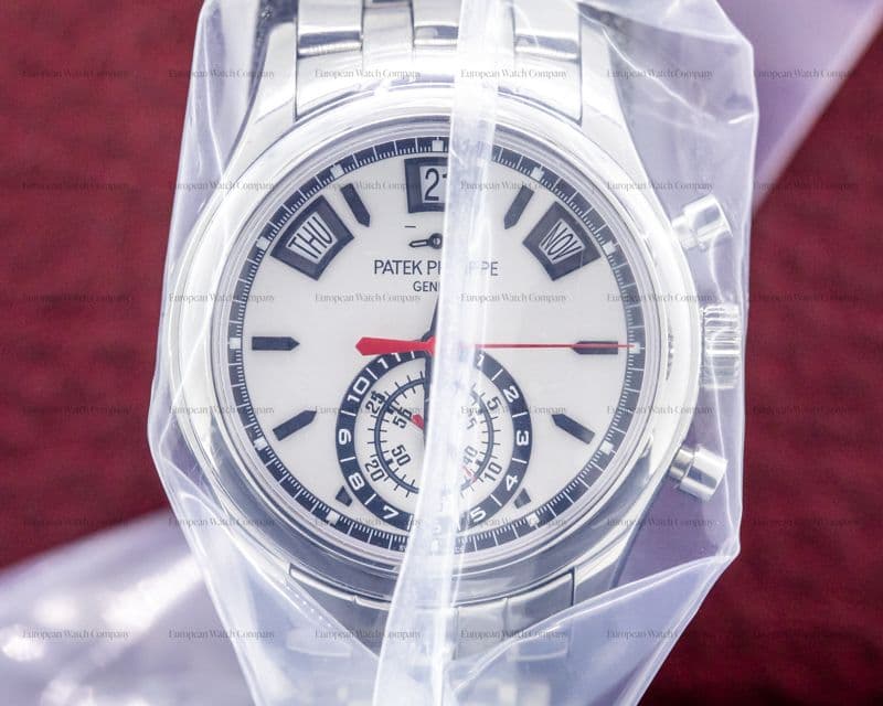 Patek Philippe Annual Calendar 5960 Chronograph SS Silver Dial SERVICE SEALED 