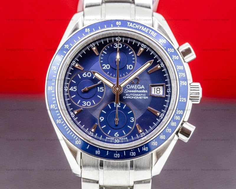 Omega Speedmaster Chronograph Blue Dial SS 
