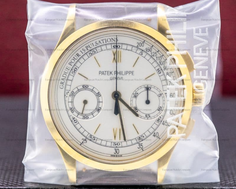 Patek Philippe Chronograph 18K Yellow Gold Pulsation Dial SEALED UNWORN