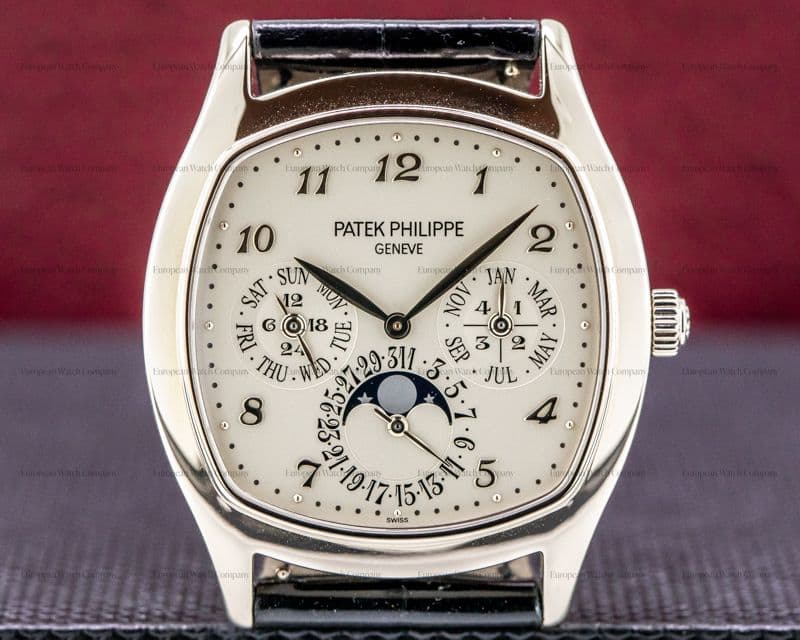 Patek Philippe Perpetual Calendar 18K White Gold Cushion Case FULL SET UNWORN