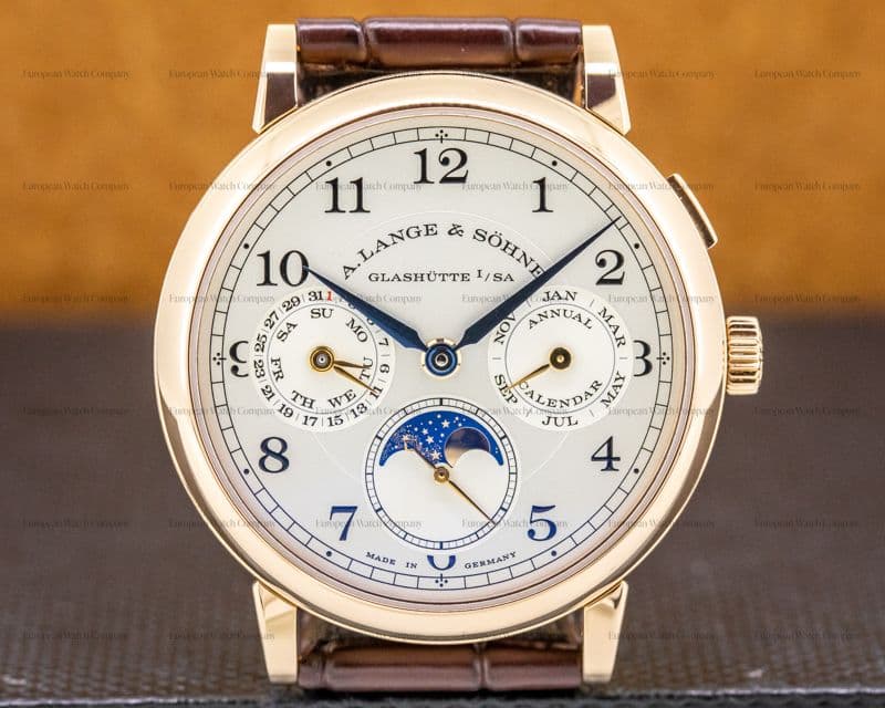 A. Lange and Sohne 1815 Annual Calendar 18k Rose Gold FULL SET