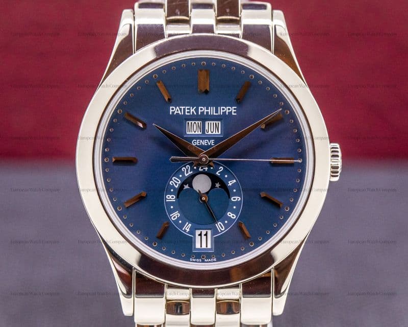 Patek Philippe Annual Calendar Blue Dial 18K White Gold / Bracelet