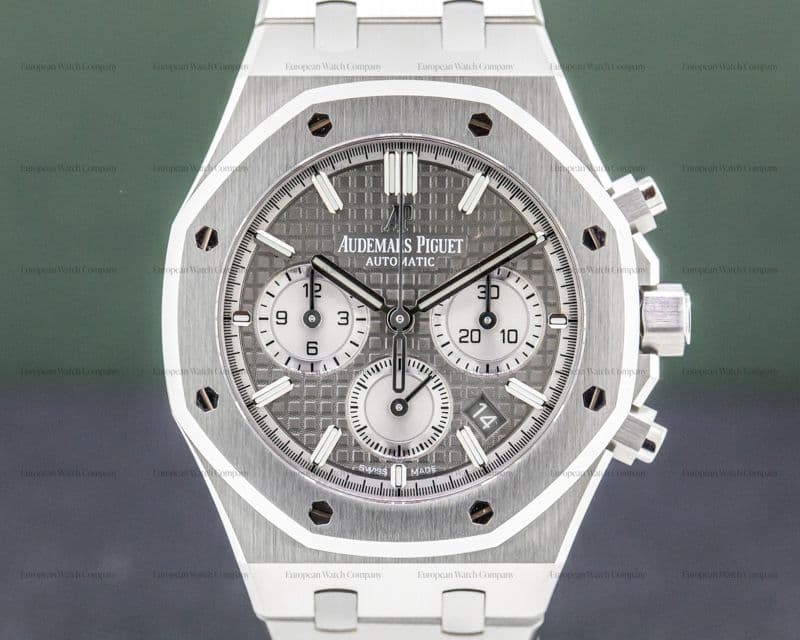 Audemars Piguet Royal Oak Chronograph Ruthenium Dial SS 38MM UNWORN