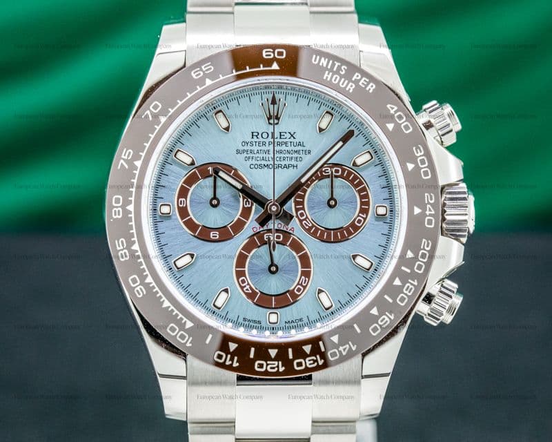 Rolex Daytona 116506 Platinum Glacier Blue / Brown Ceramic UNWORN 2020