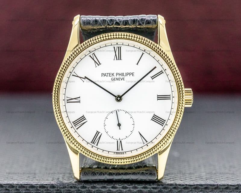 Patek Philippe Calatrava Manual Wind 18K Yellow Gold Hobnail