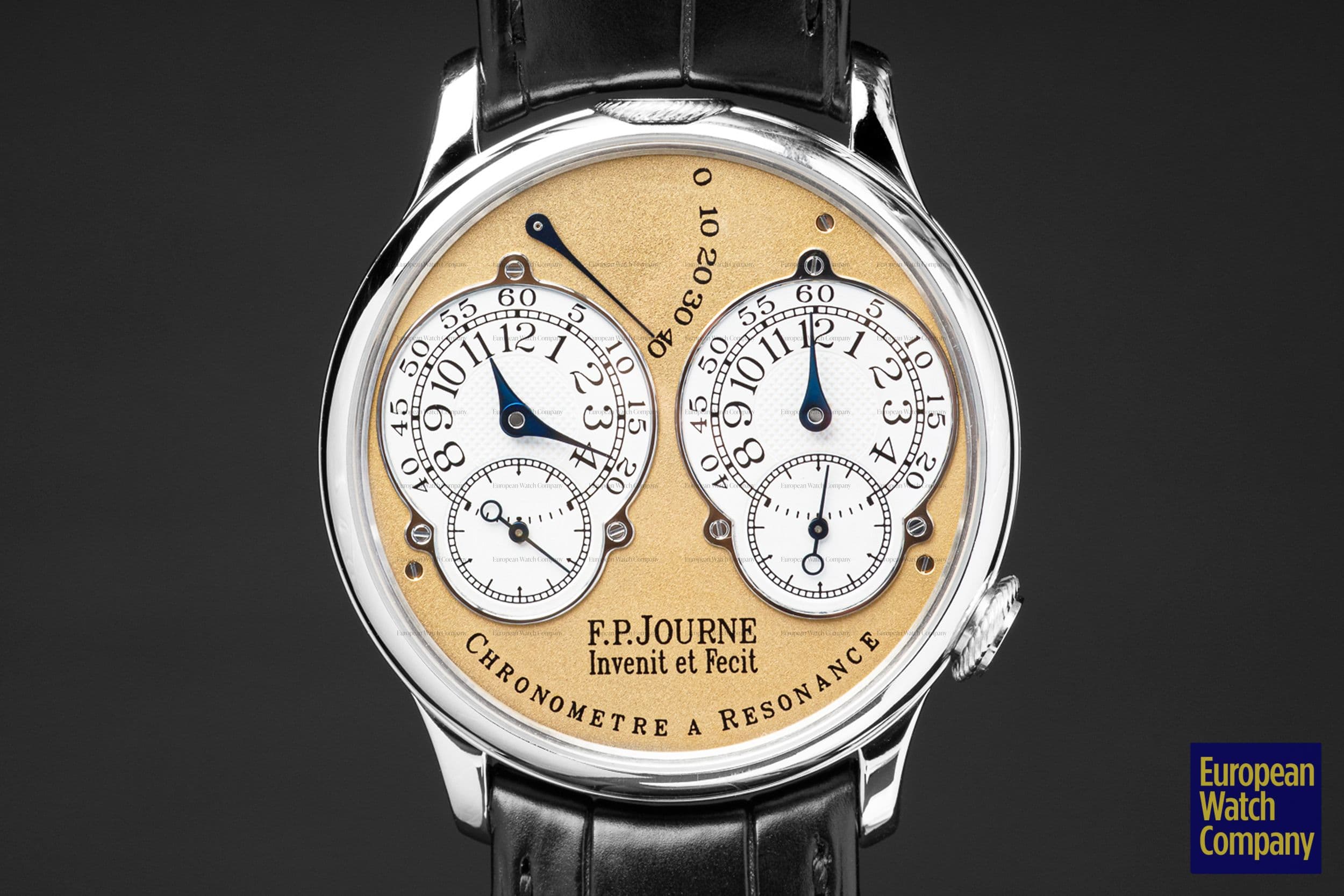 F. P. Journe Chronometre Resonance Platinum Gold Dial 38MM BRASS MOVEMENT PATRIMOINE