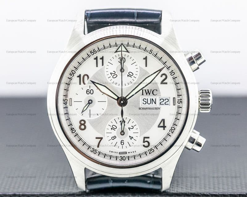 IWC Pilot Spitfire Chronograph SS Silver Dial 